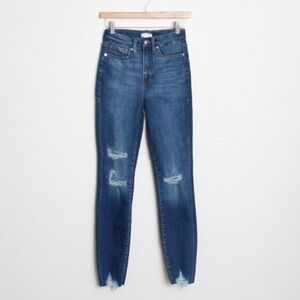 Good American Good Waist High Rise Skinny Jean Distressed High Rise 2/26